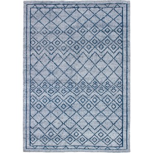 Foundry Select One-of-a-Kind Boswell Hand-Knotted Silk Light Gray/Blue Area Rug FNDS3540